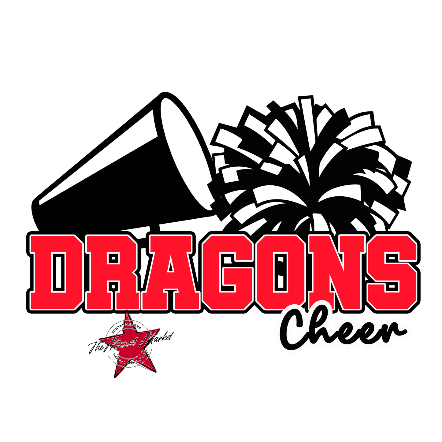 Dragons Varsity Cheer-Bright Red