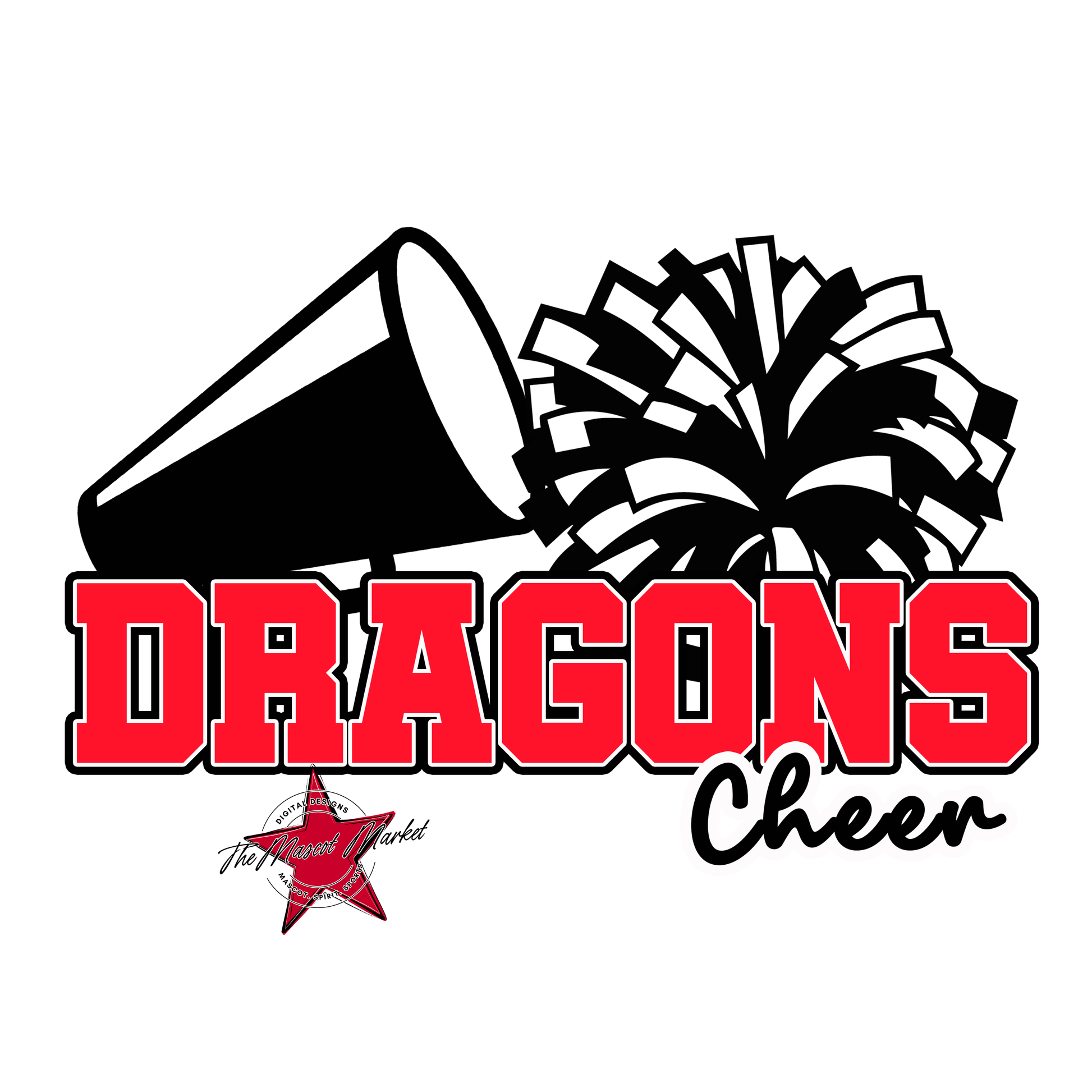 Dragons Varsity Cheer-Bright Red