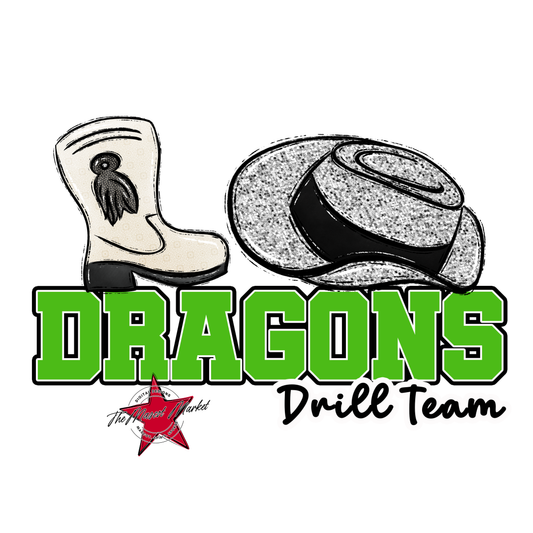 Dragons Varsity Drillteam-Bright Green