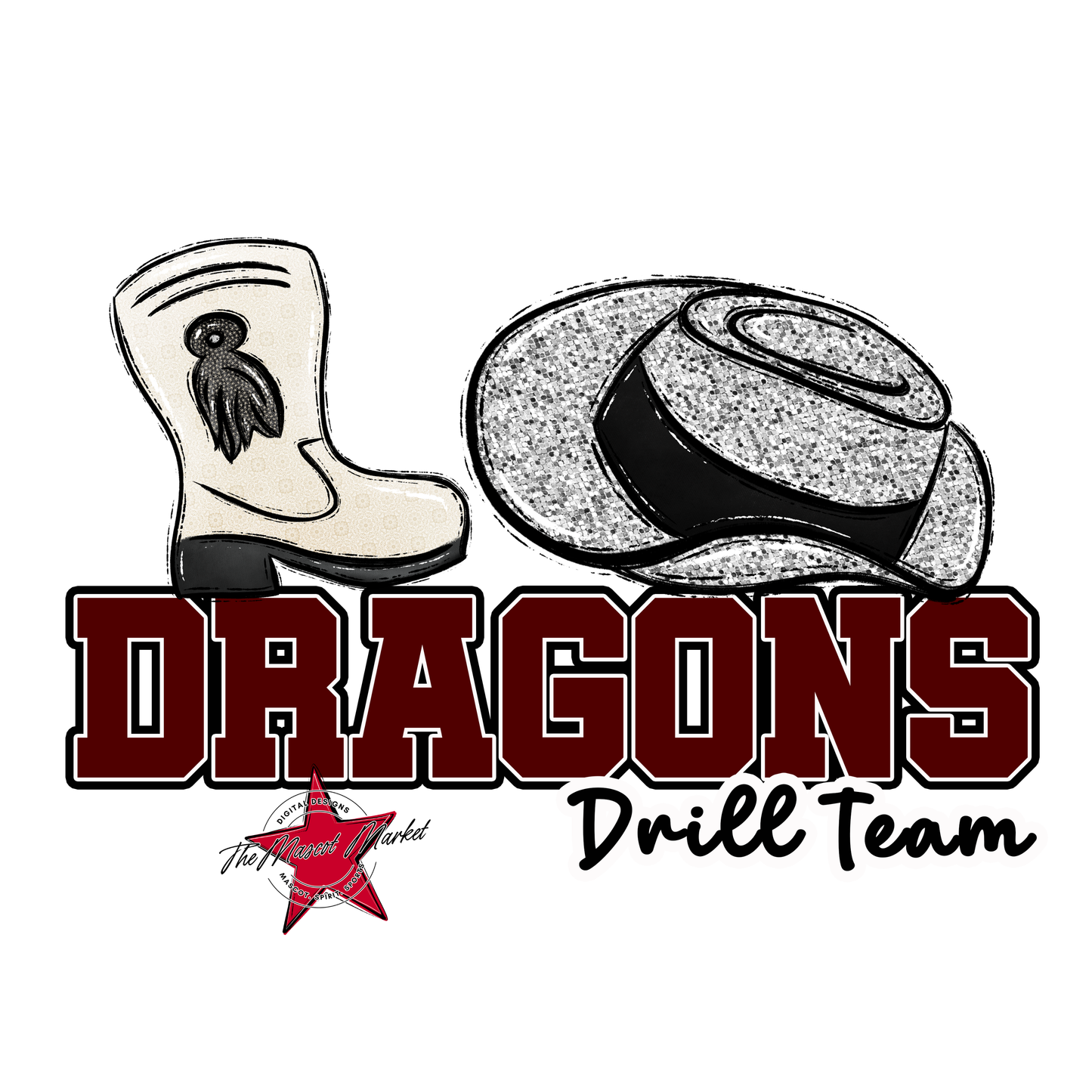 Dragons Varsity Drillteam-Maroon