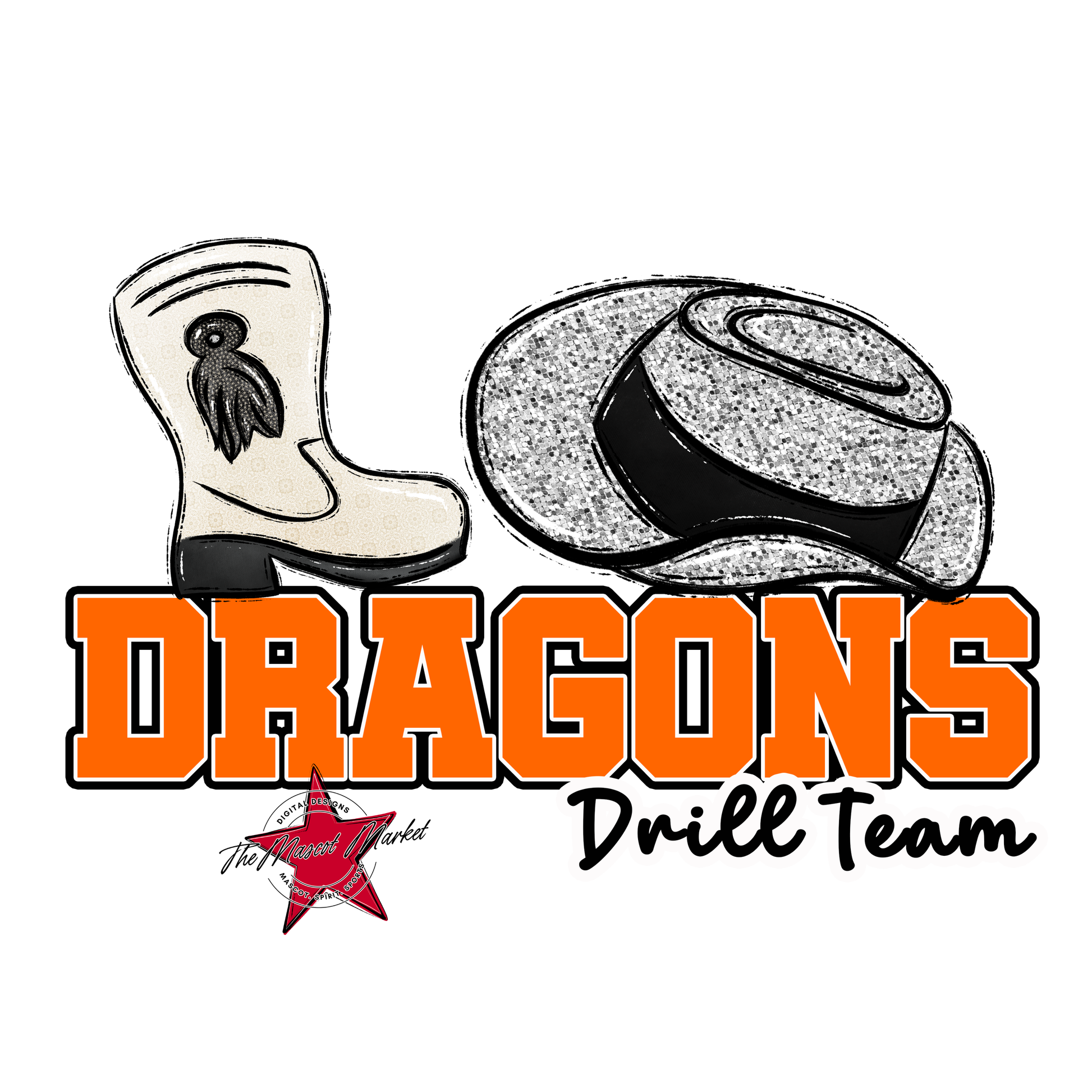Dragons Varsity Drillteam-Orange