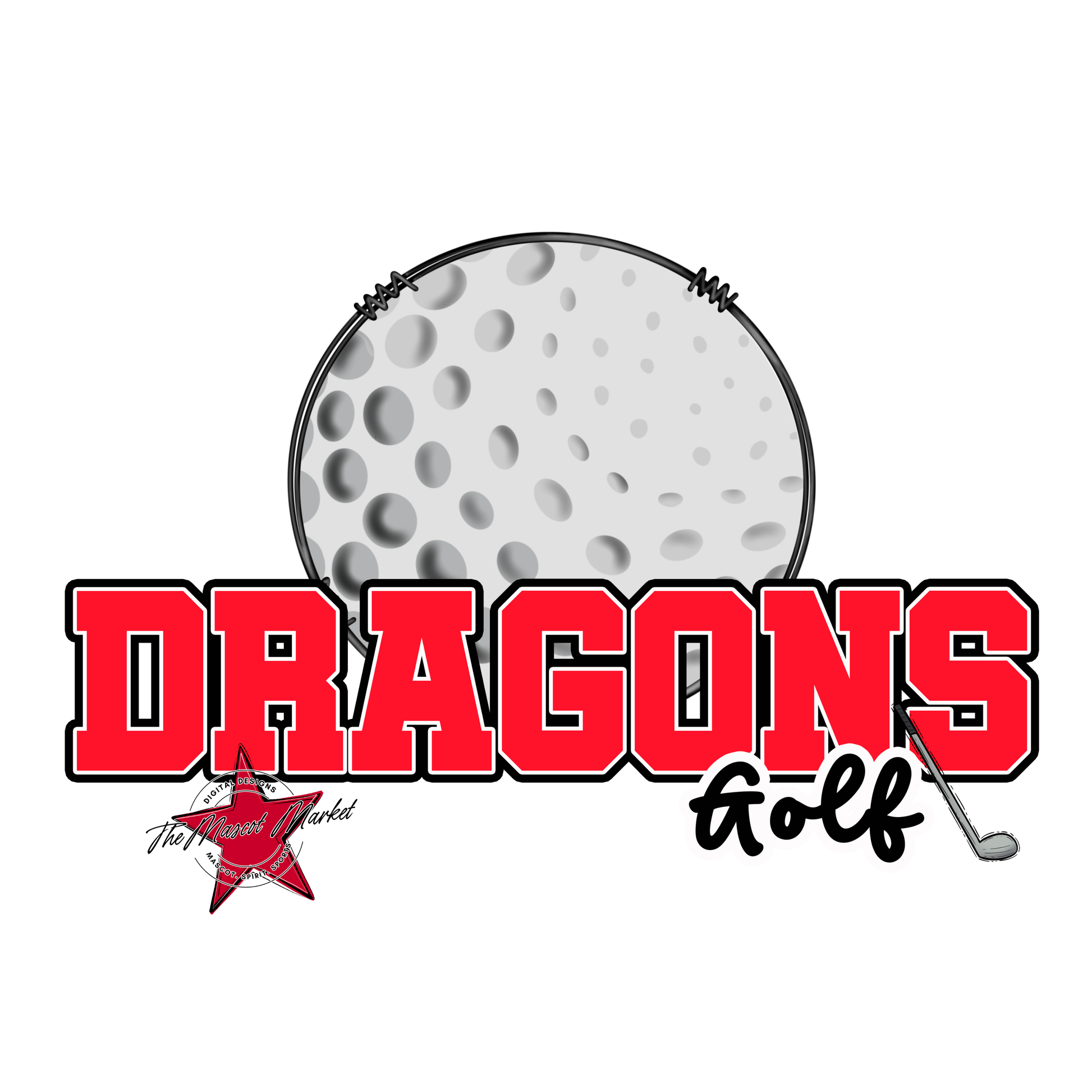 Dragons Varsity Golf-Bright Red