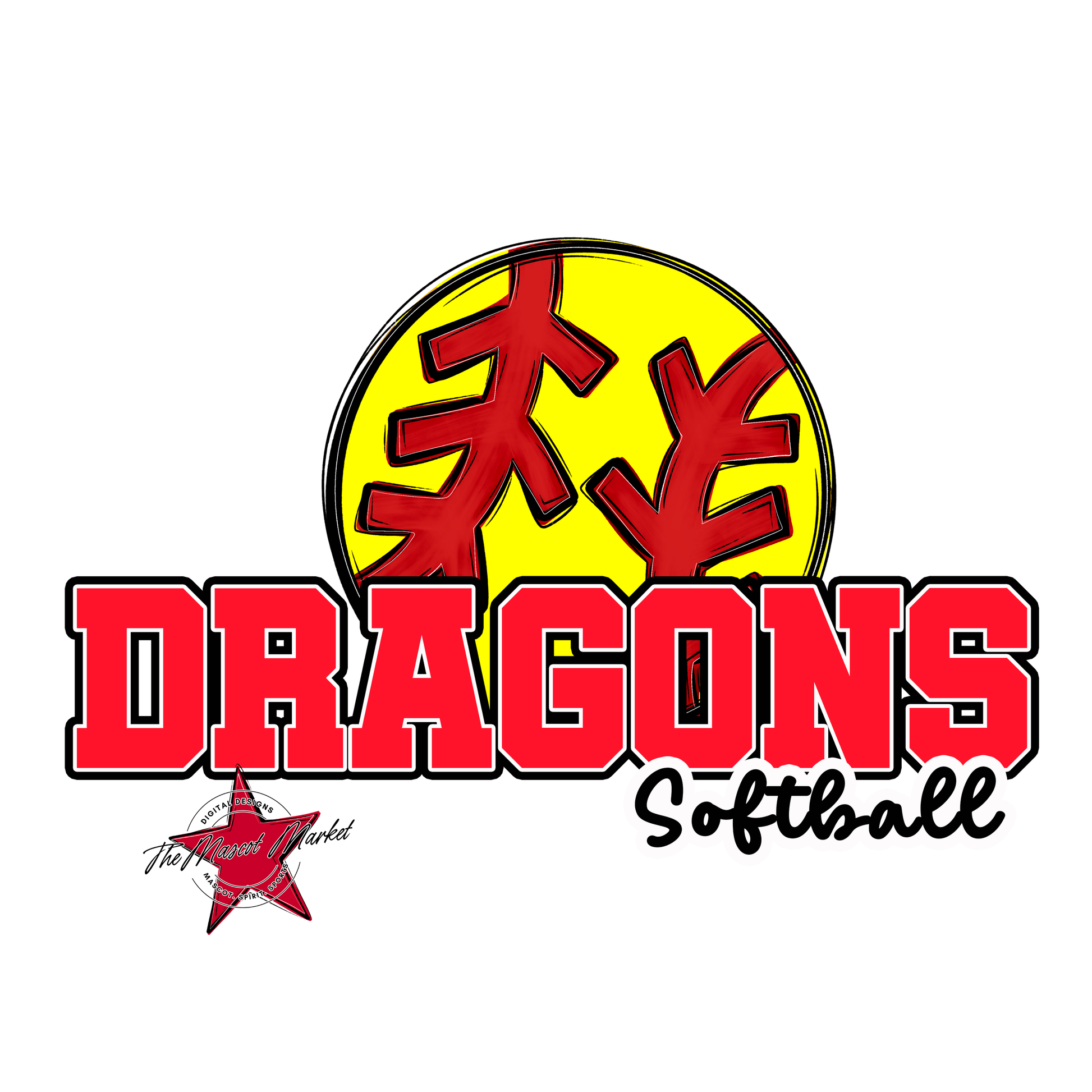 Dragons Varsity Softball-Bright Red