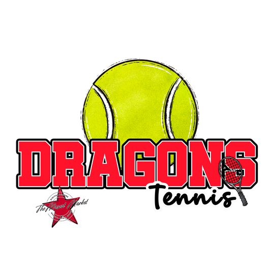 Dragons Varsity Tennis-Bright Red