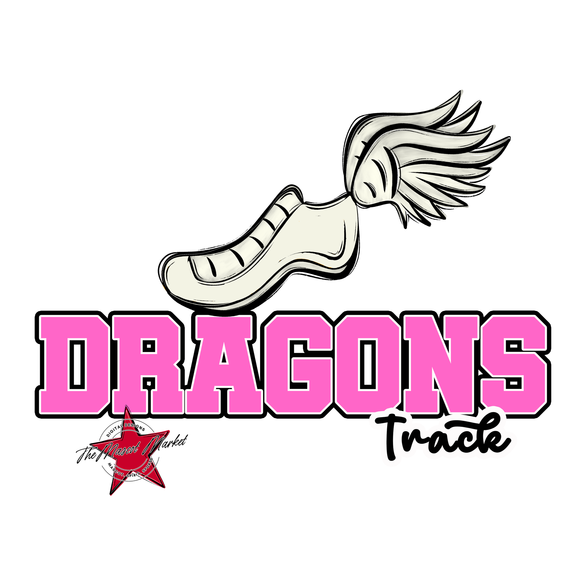 Dragons Varsity Track-Baby Pink