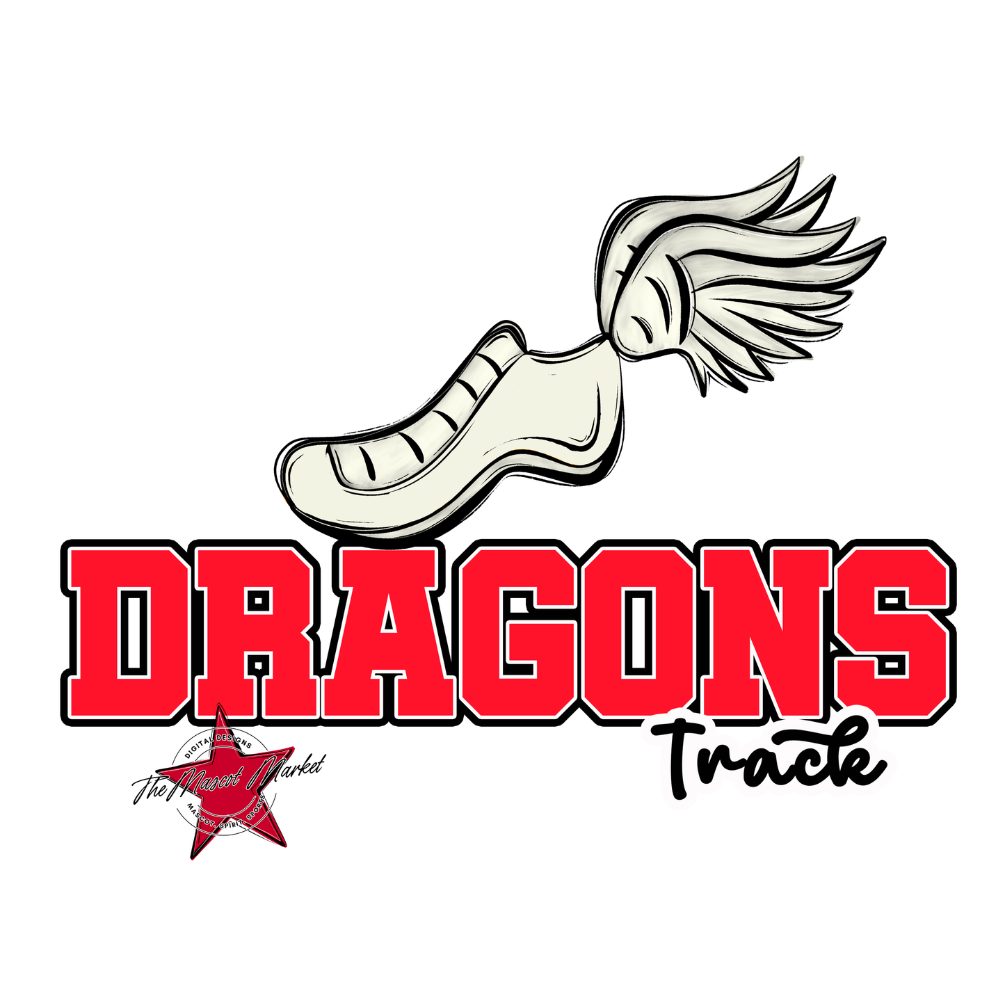 Dragons Varsity Track-Bright Red