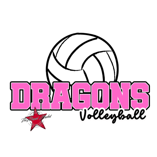 Dragons Varsity Volleyball-Baby Pink