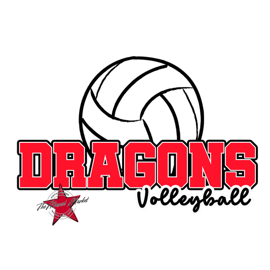 Dragons Varsity Volleyball-Bright Red