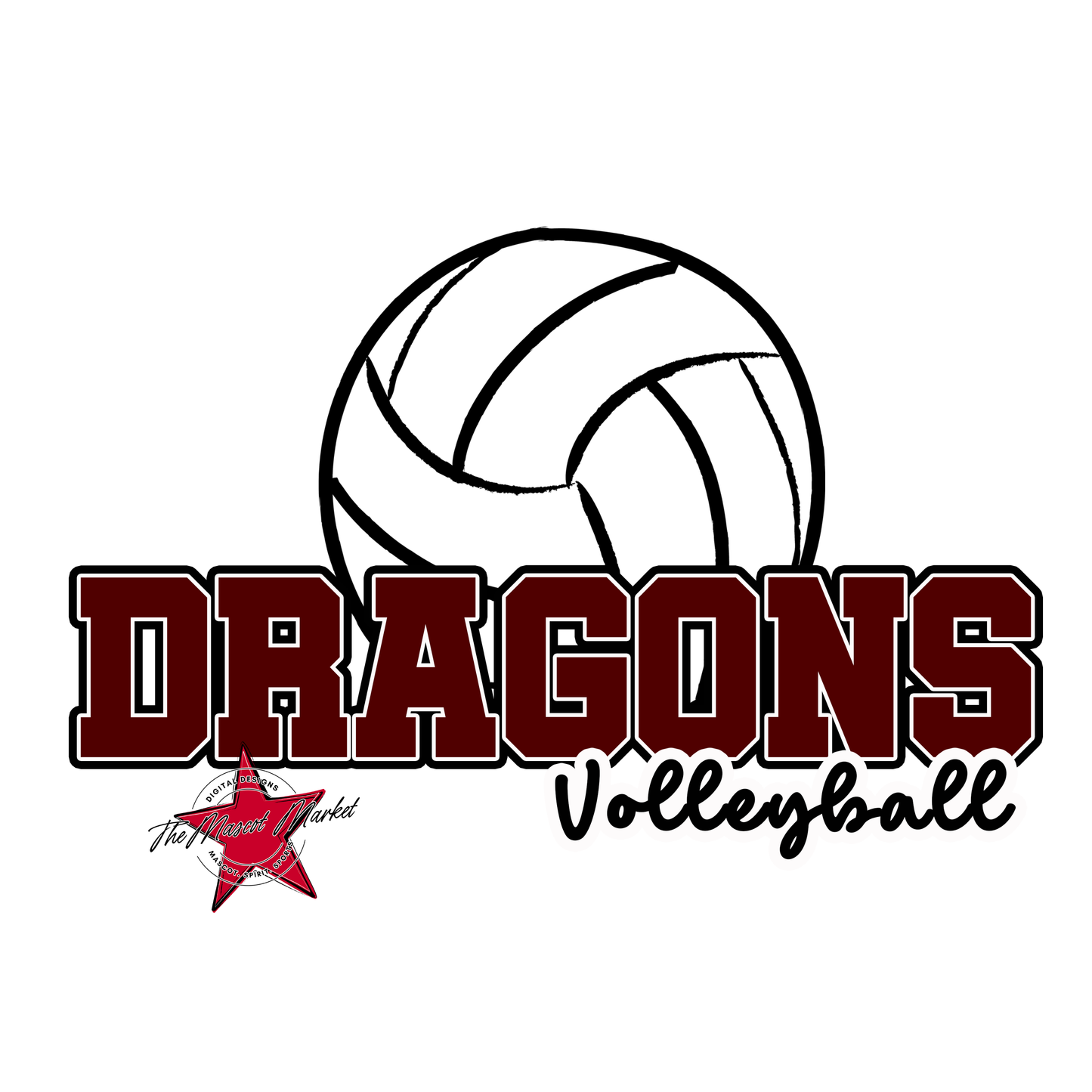 Dragons Varsity Volleyball-Maroon