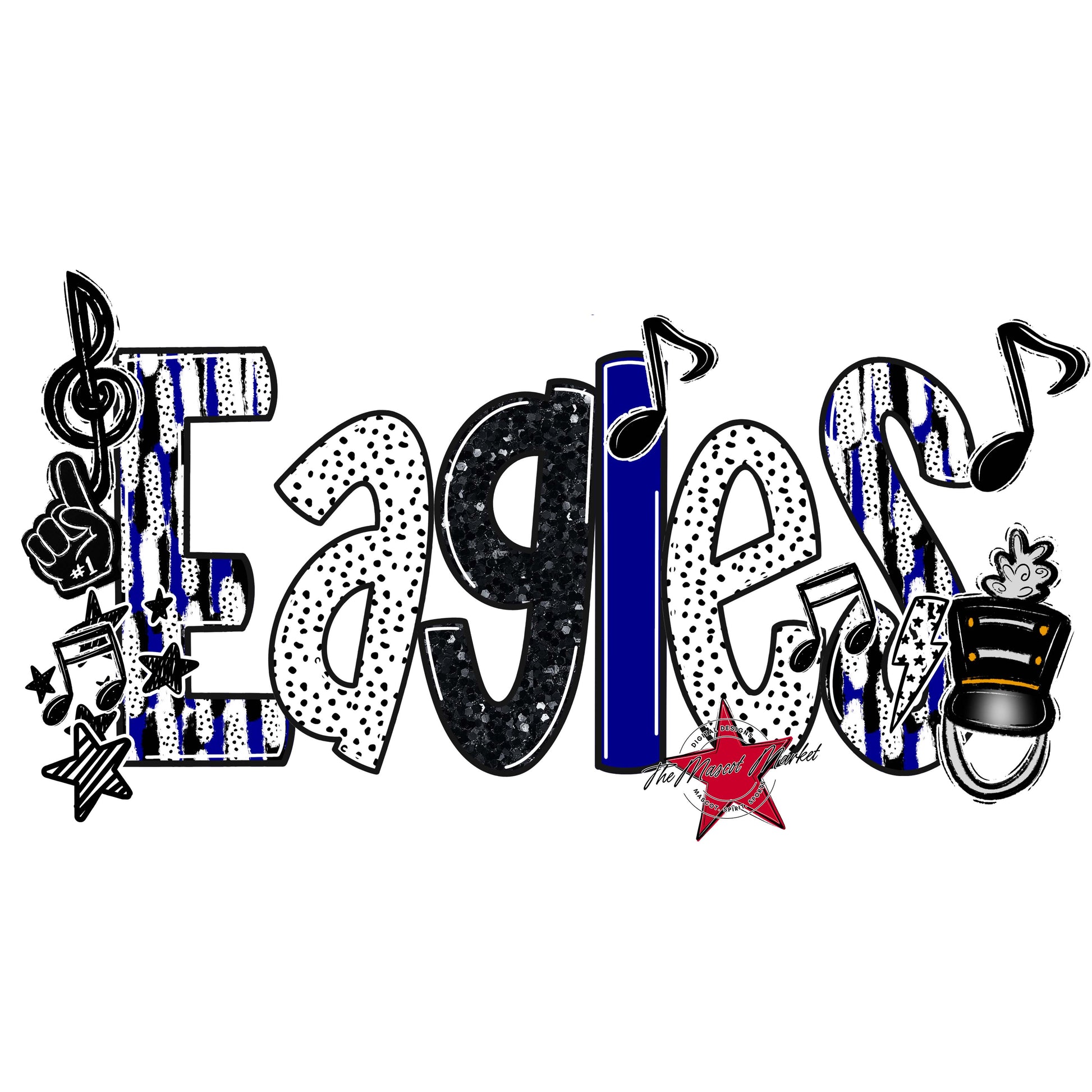 Eagles Band Scrape-Blue