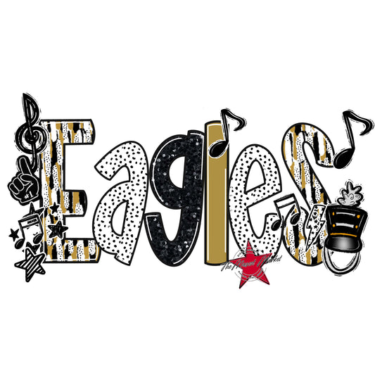 Eagles Band Scrape-Gold