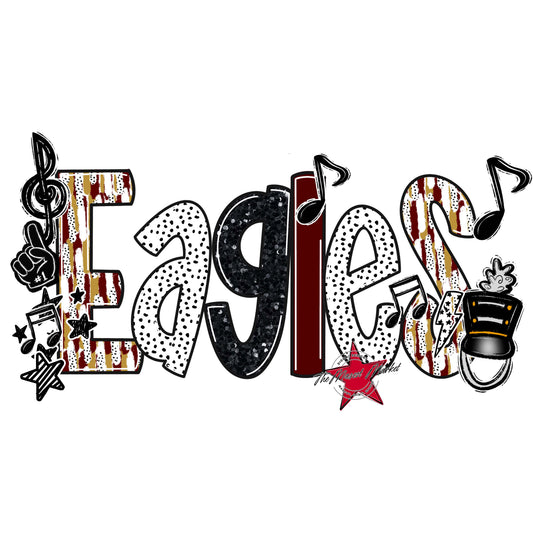 Eagles Band Scrape-Maroon & Gold