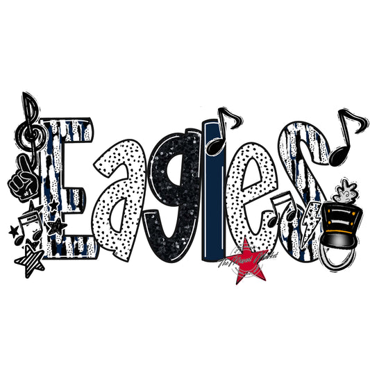 Eagles Band Scrape-Navy