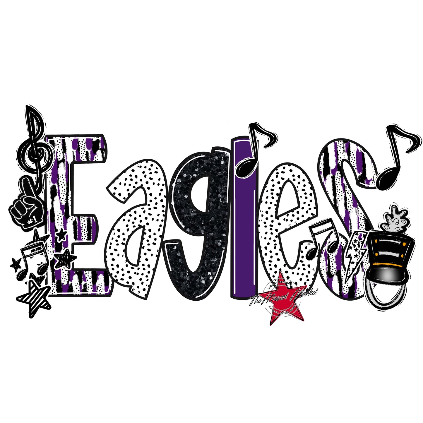 Eagles Band Scrape-Purple