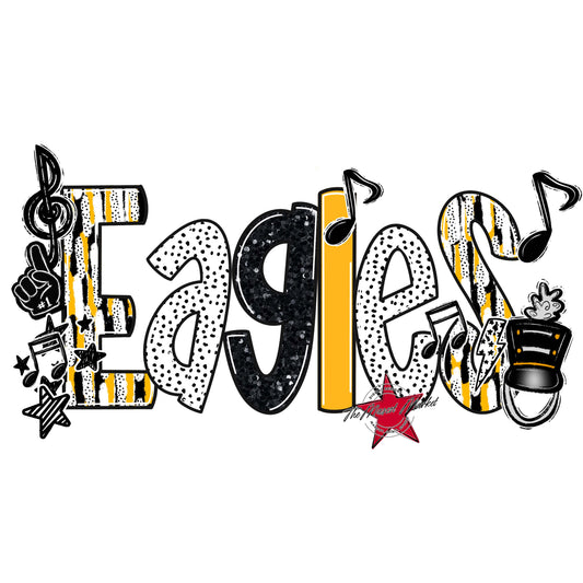 Eagles Band Scrape-Yellow