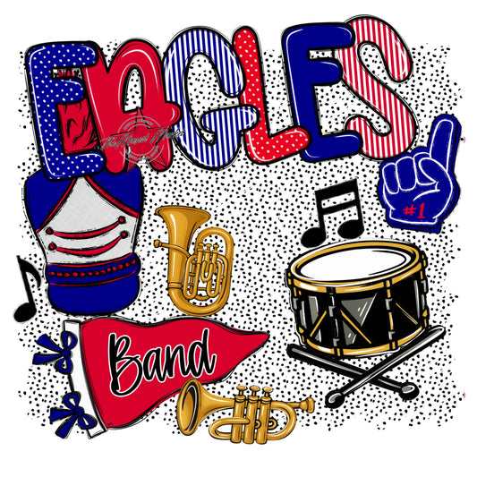 Eagles Band Spirit-Blue & Red