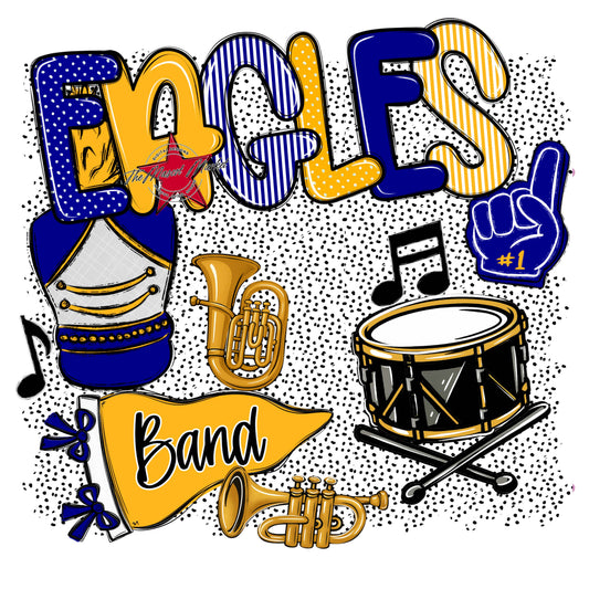 Eagles Band Spirit-Blue & Yellow