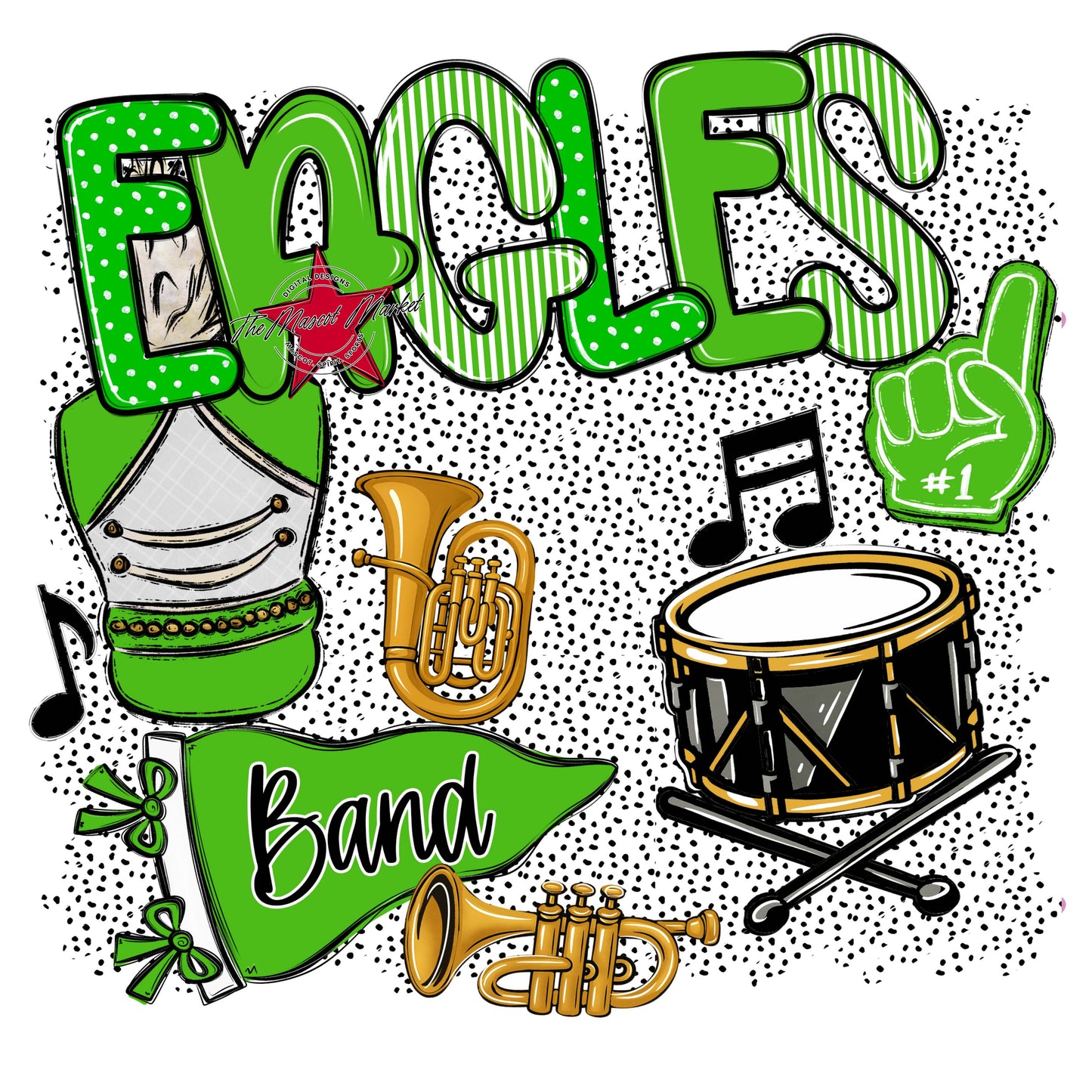 Eagles Band Spirit-Bright Green
