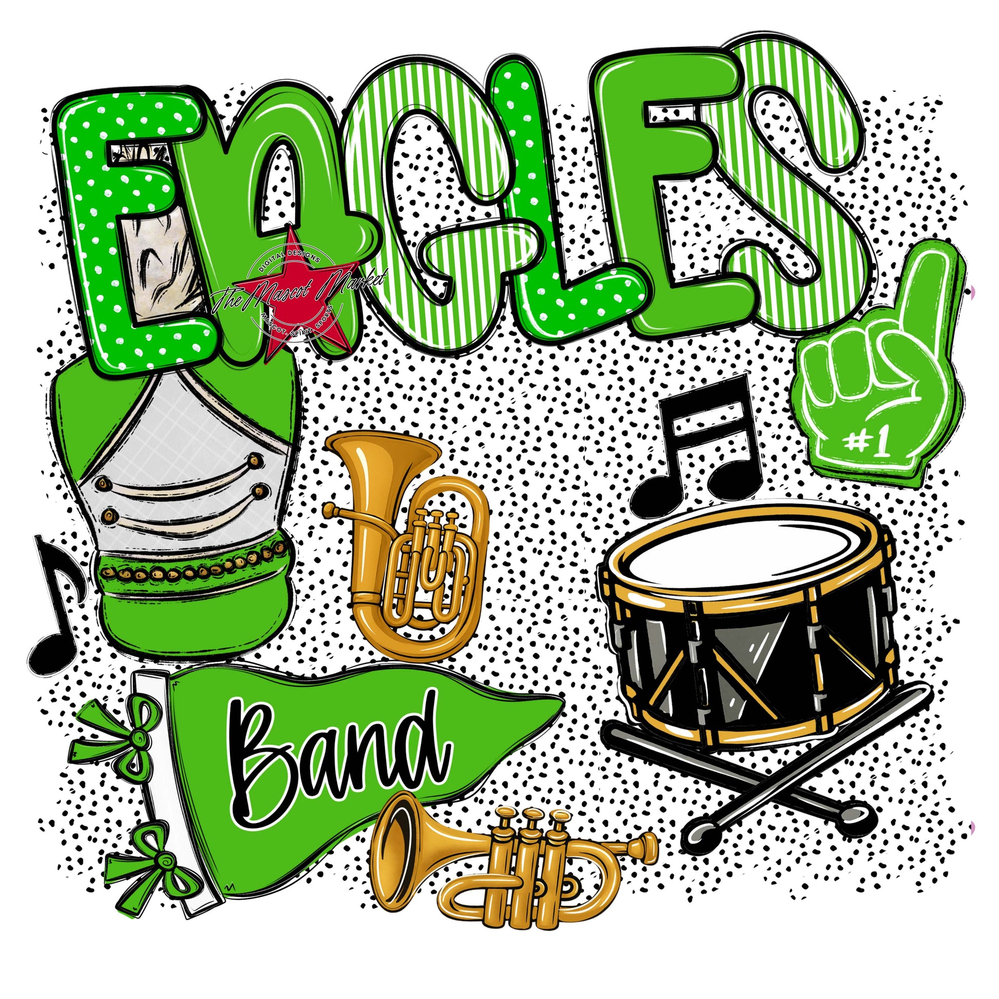 Eagles Band Spirit-Bright Green