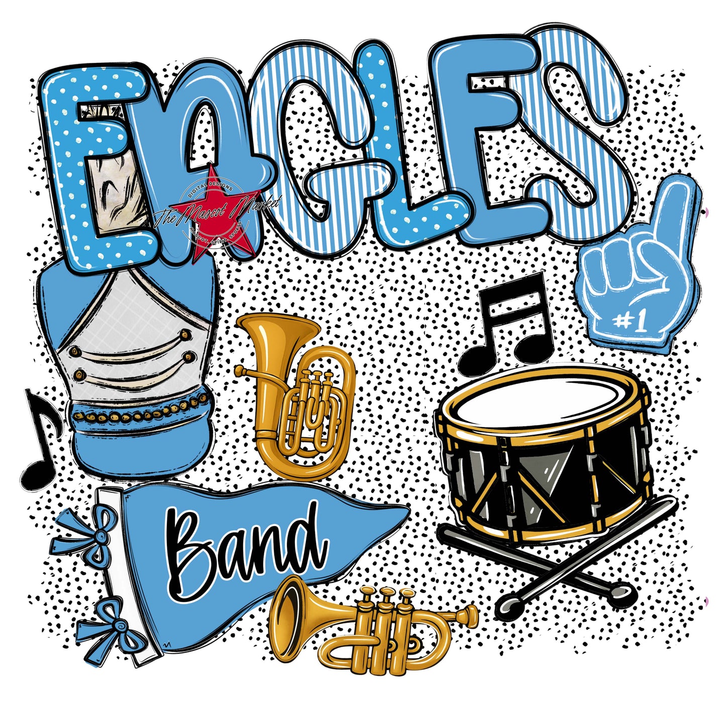 Eagles Band Spirit-Carolina Blue