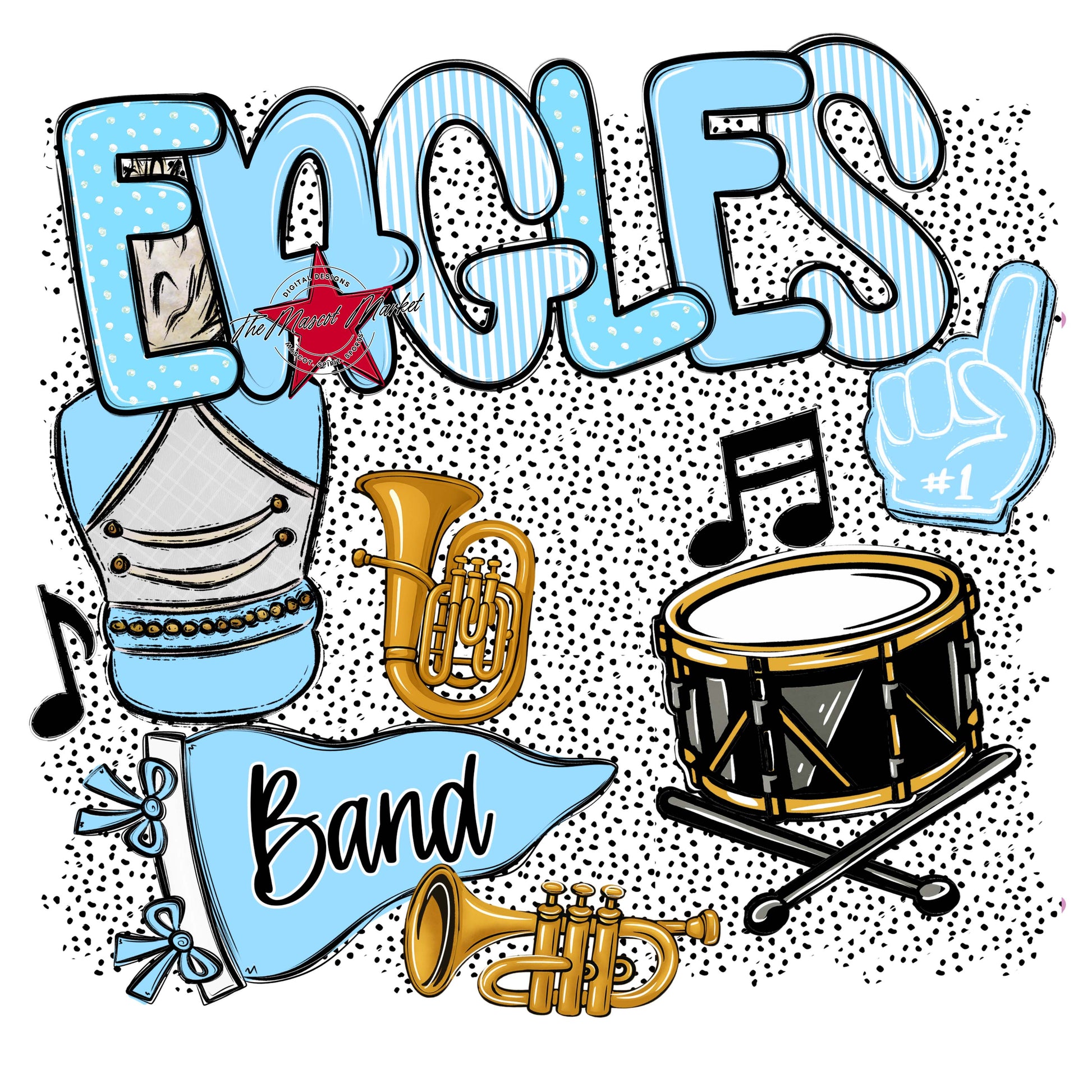 Eagles Band Spirit-Columbia Blue