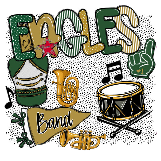 Eagles Band Spirit-Green & Gold