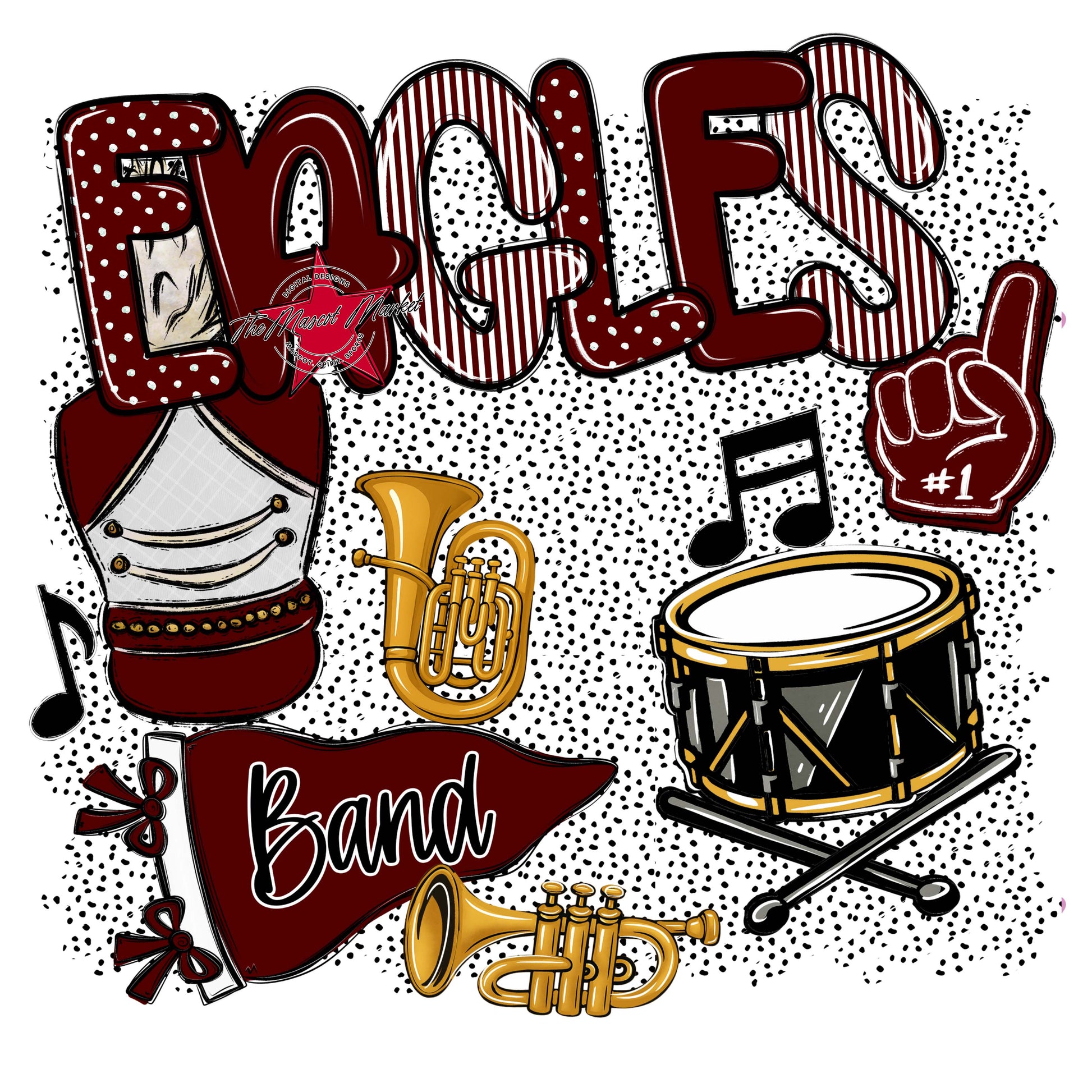 Eagles Band Spirit-Maroon