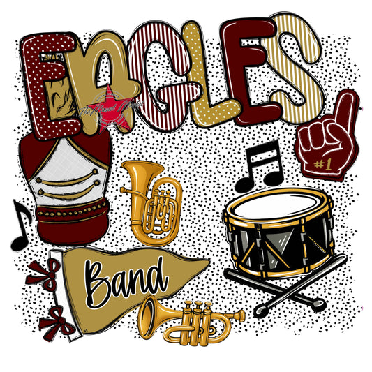 Eagles Band Spirit-Maroon & Gold