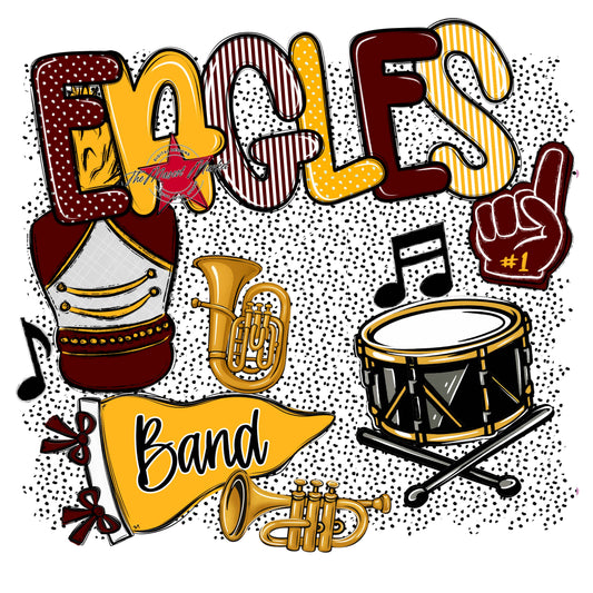 Eagles Band Spirit-Maroon & Yellow