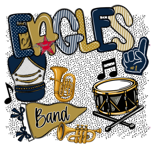Eagles Band Spirit-Navy & Gold