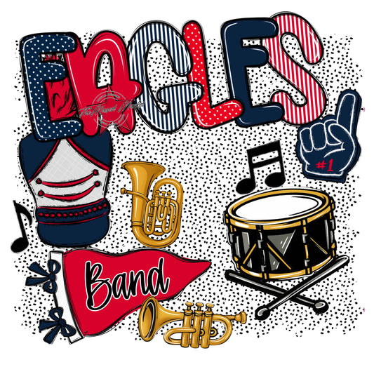 Eagles Band Spirit-Navy & Red