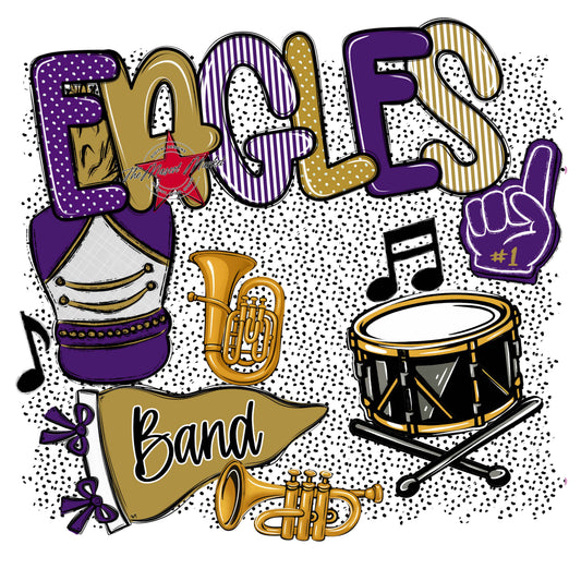Eagles Band Spirit-Purple & Gold