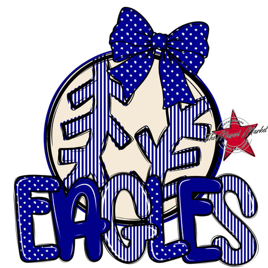 Eagles Baseball-Softball Spirit Design-Blue