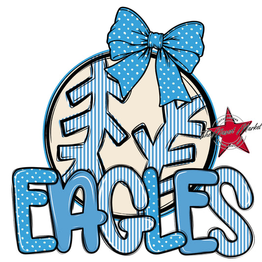 Eagles Baseball-Softball Spirit Design-Carolina Blue