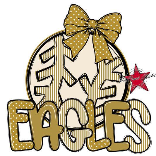 Eagles Baseball-Softball Spirit Design-Gold