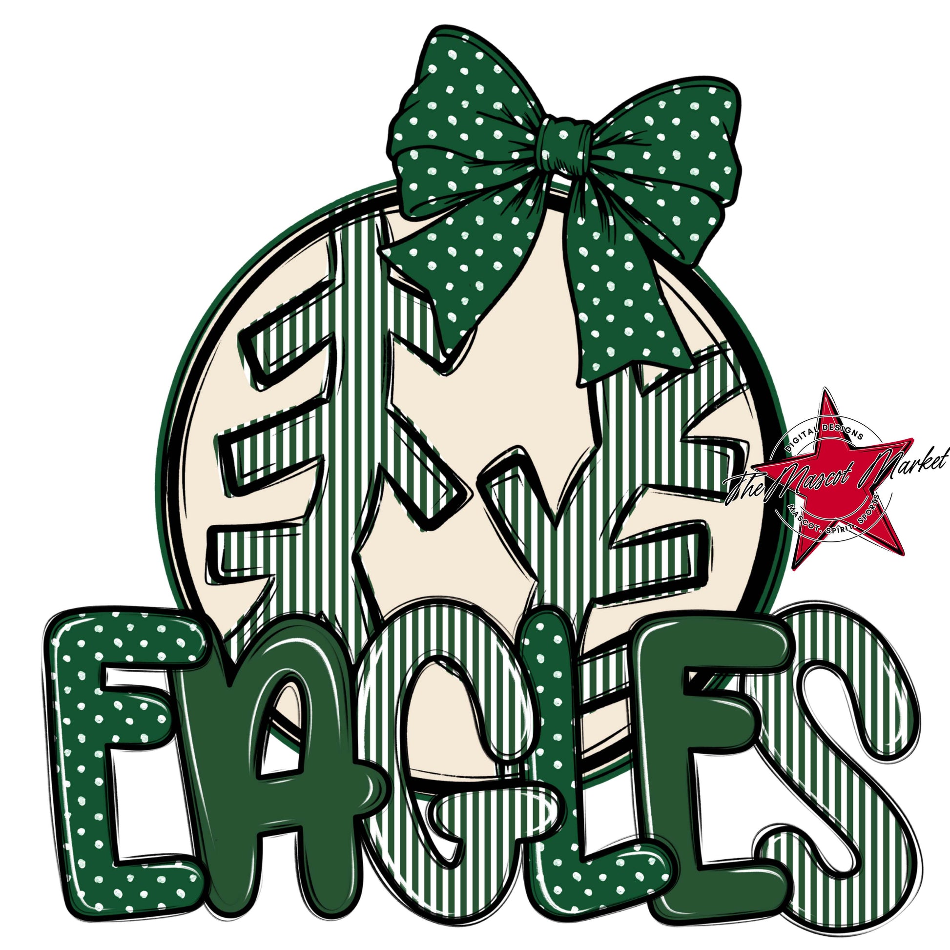Eagles Baseball-Softball Spirit Design-Green