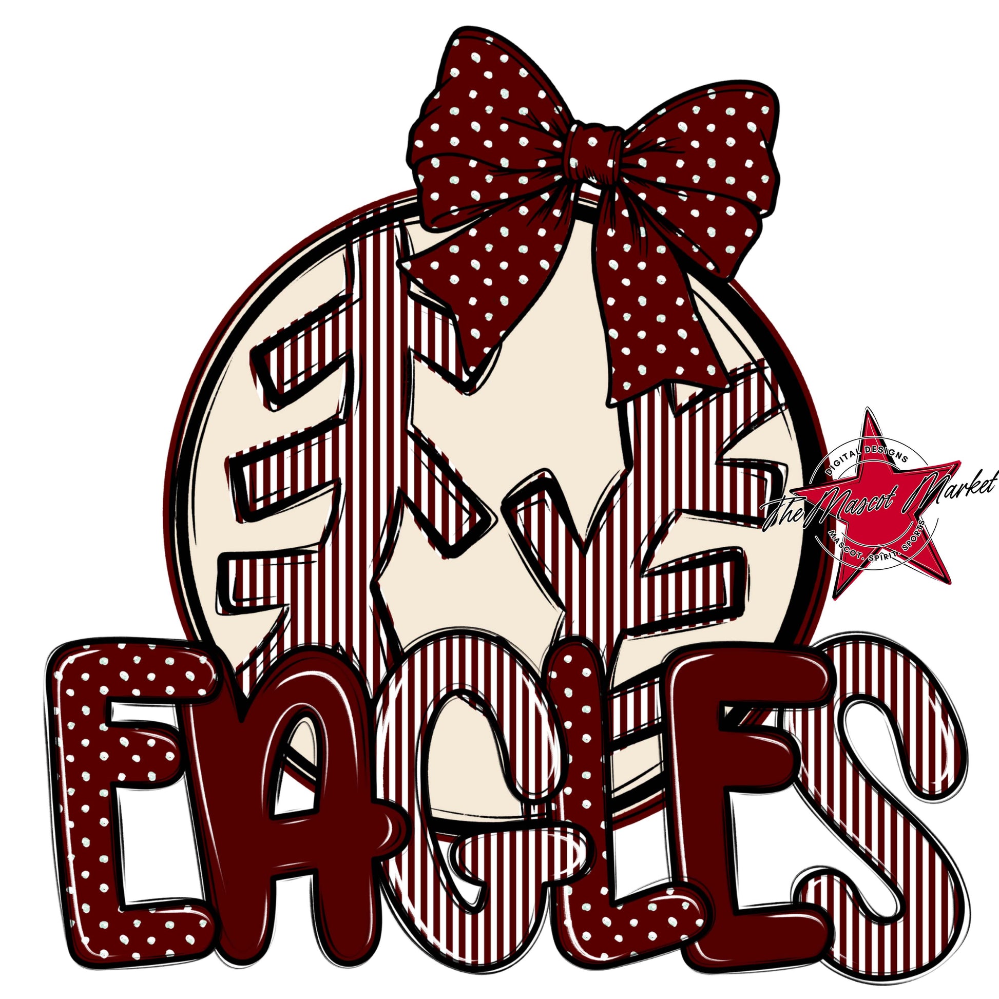 Eagles Baseball-Softball Spirit Design-Maroon