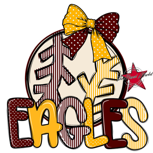 Eagles Baseball-Softball Spirit Design-Maroon & Yellow