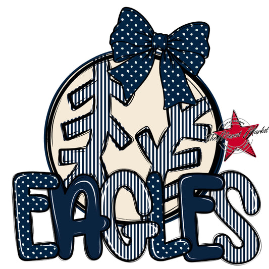 Eagles Baseball-Softball Spirit Design-Navy