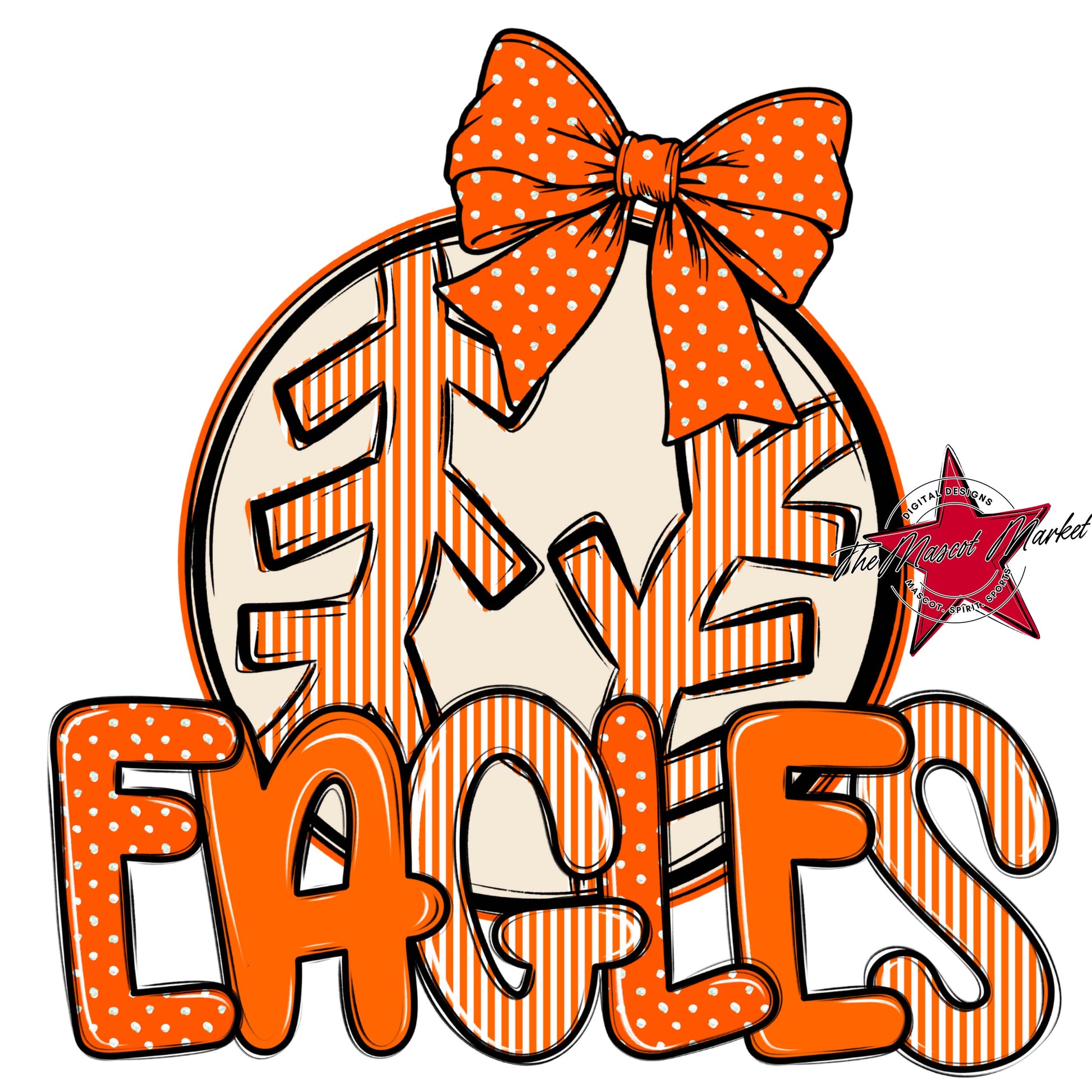Eagles Baseball-Softball Spirit Design-Orange