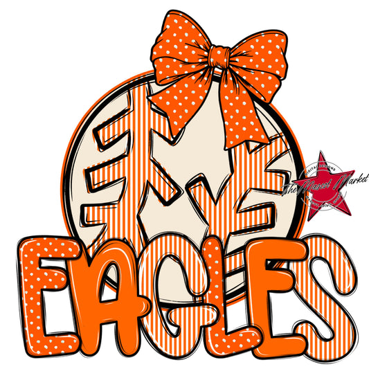 Eagles Baseball-Softball Spirit Design-Orange