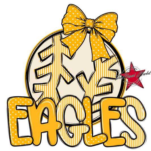 Eagles Baseball-Softball Spirit Design-Yellow
