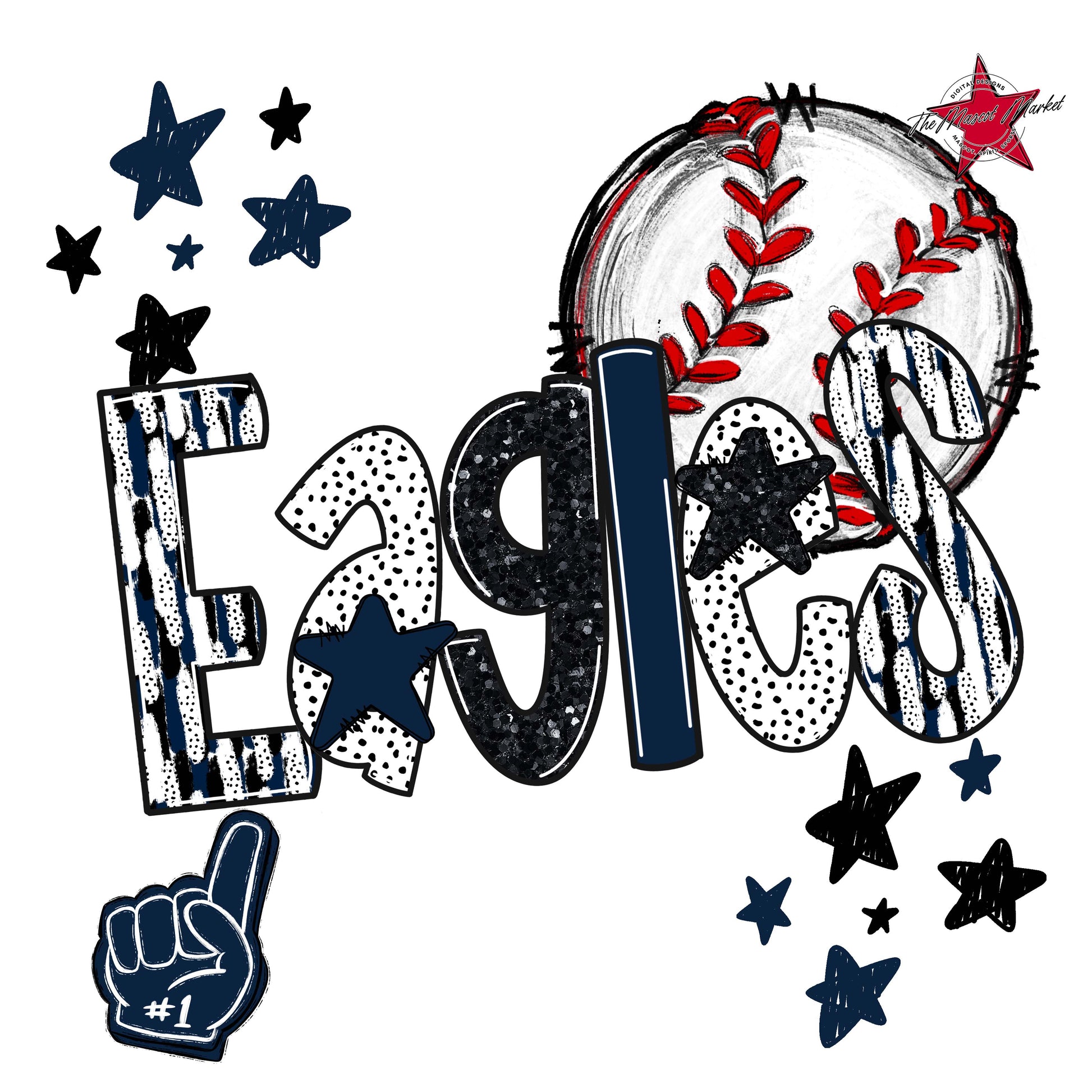Eagles Baseball Scrape-Navy