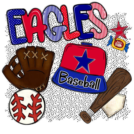 Eagles Baseball Spirit-Blue & Red