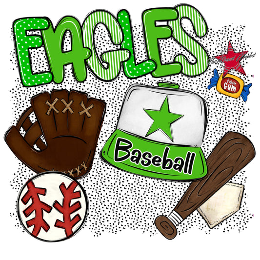 Eagles Baseball Spirit-Bright Green