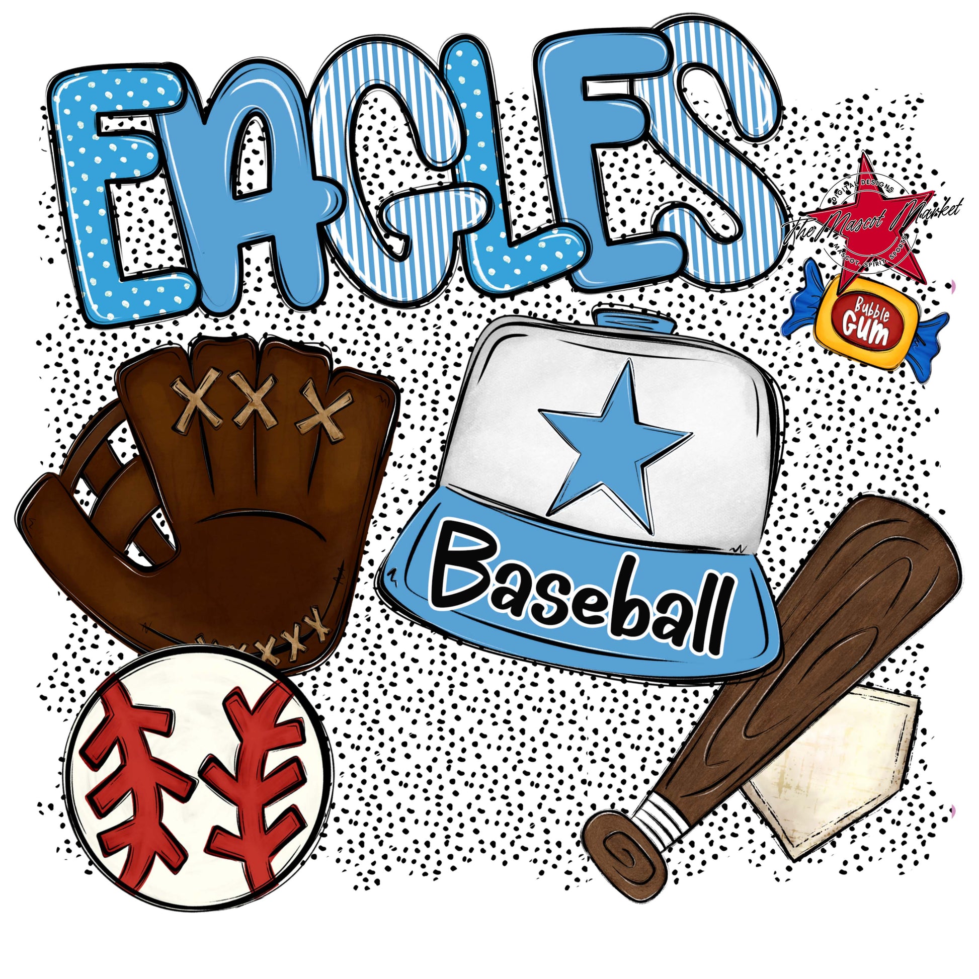Eagles Baseball Spirit-Carolina Blue