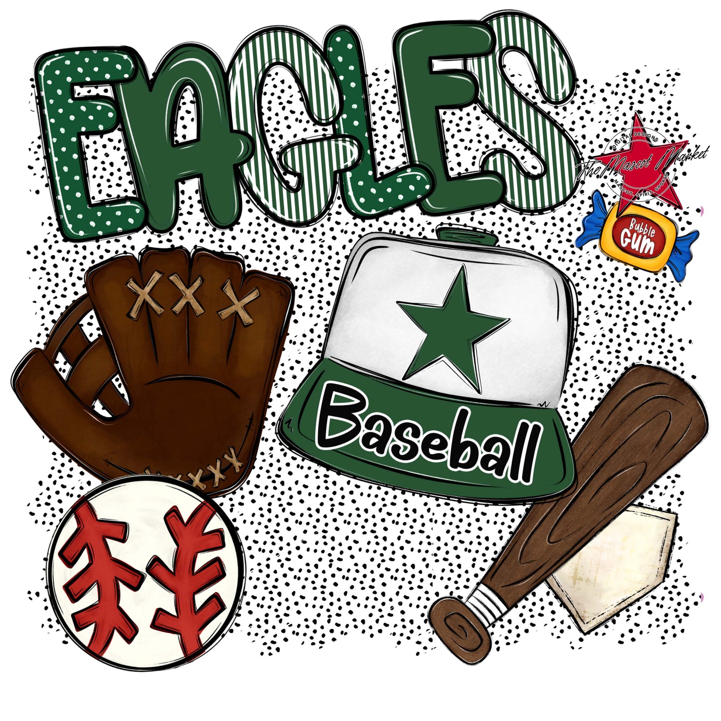 Eagles Baseball Spirit-Green