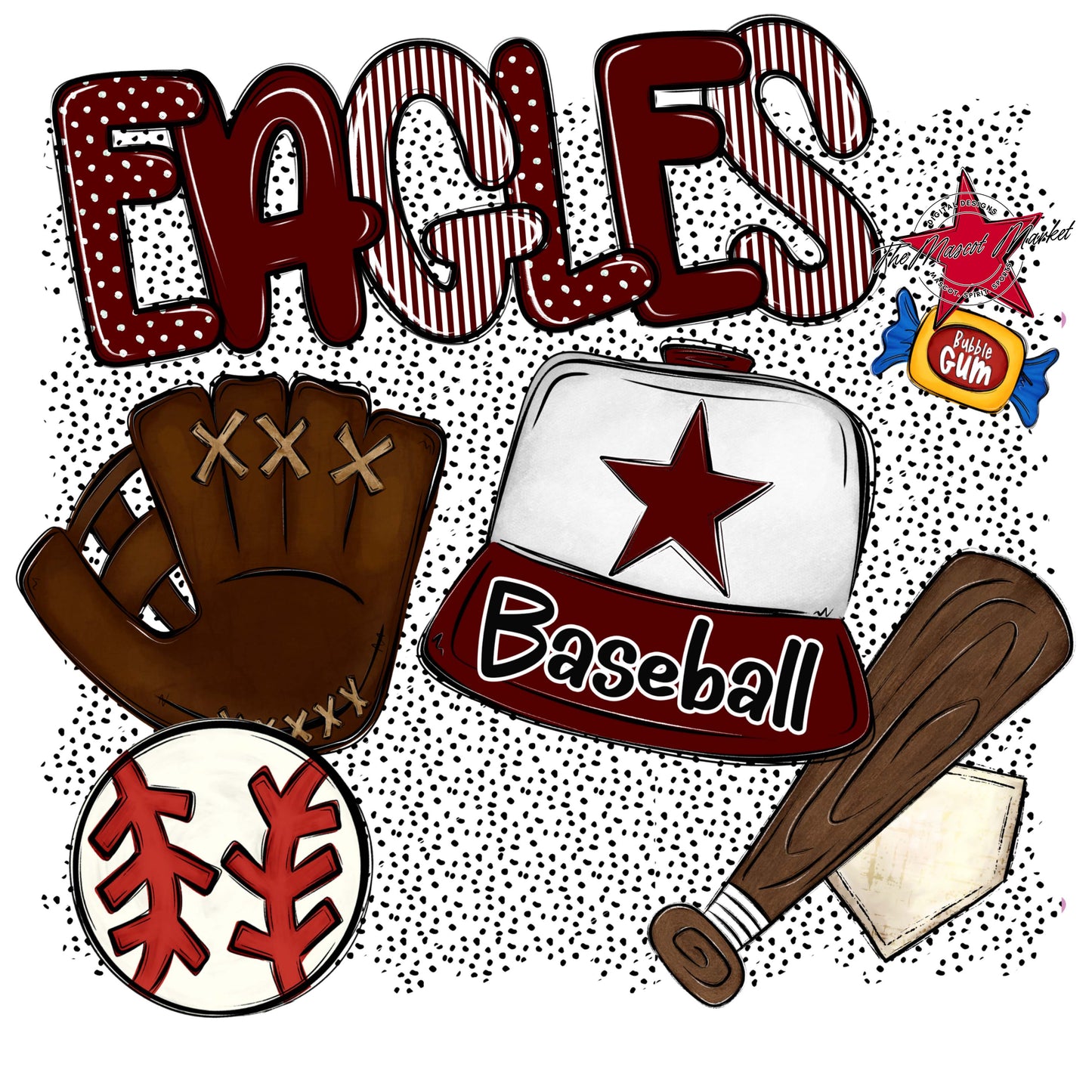 Eagles Baseball Spirit-Maroon