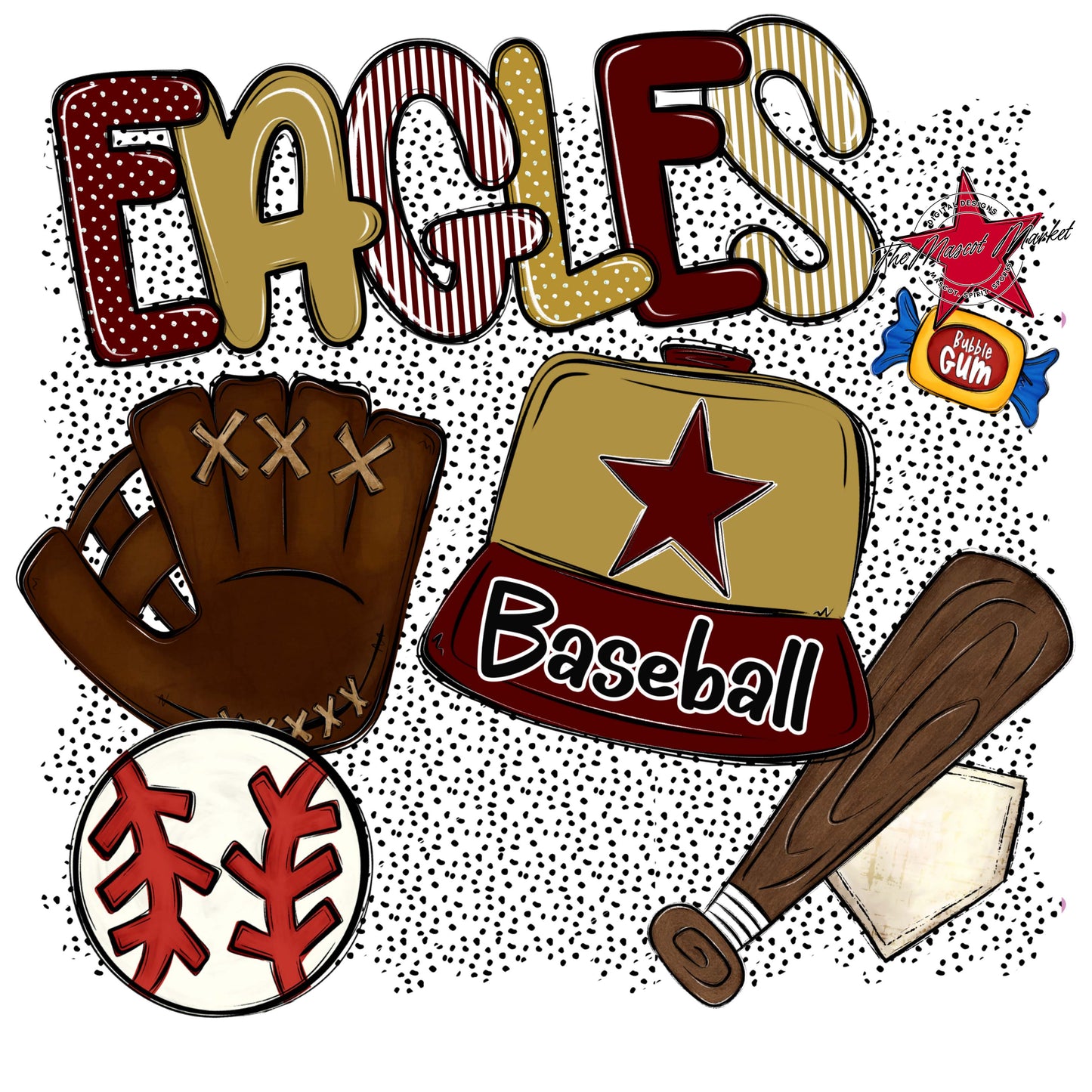 Eagles Baseball Spirit-Maroon & Gold