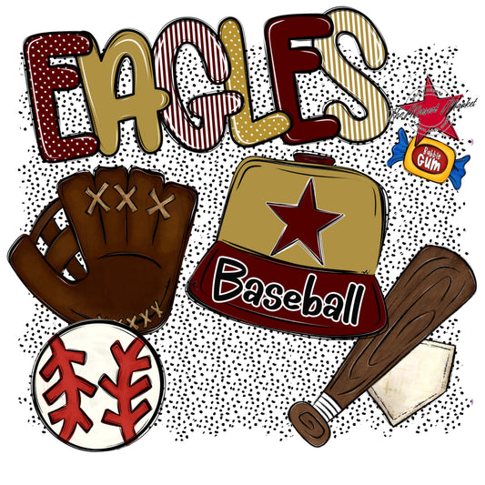Eagles Baseball Spirit-Maroon & Gold